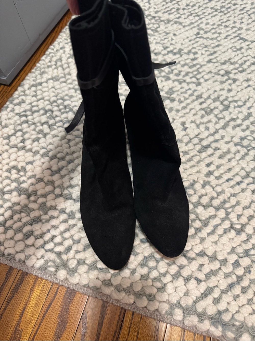 Black Women's Suede Ankle Boots - Unbranded